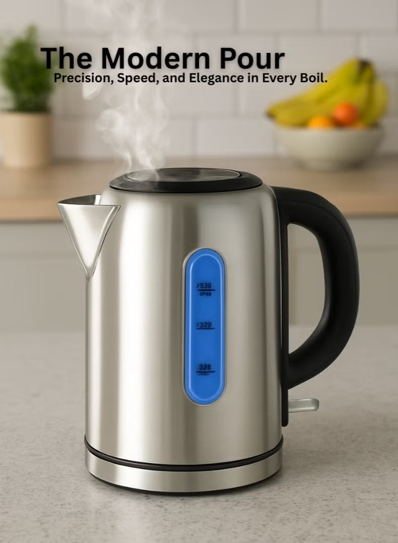 Venus 1.8L Stainless Steel Cordless Electric Kettle – Automatic Top Lid, One-Side Water Level Indicator, Auto Shut-Off, 220W Power – Durable & Safe Hot Water Kettle for Home & Office - Image 4