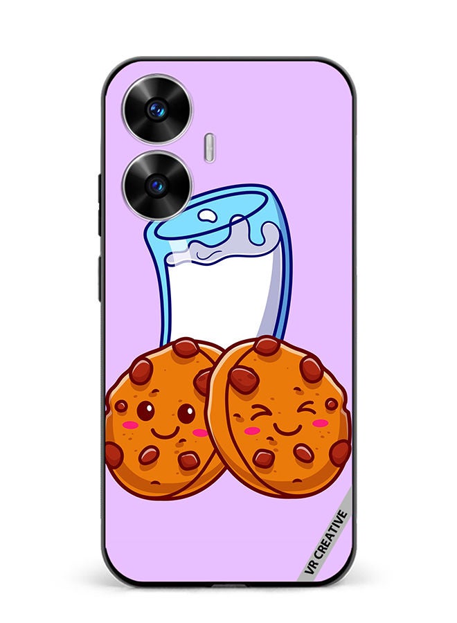 VR CREATIVE Protective Case Cover For Realme C55 Milk And Cookies Design Multicolour - Image 1