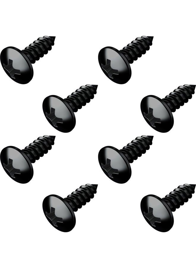 PRIME AVE Black Oxide Stainless Steel License Plate Screws for License Plates, Frames, Covers- RustProof Licence Plate Screw Set for Front/Rear - Compatible w/Buick Cadillac Chevrolet GMC (Pack of 8) - Image 1