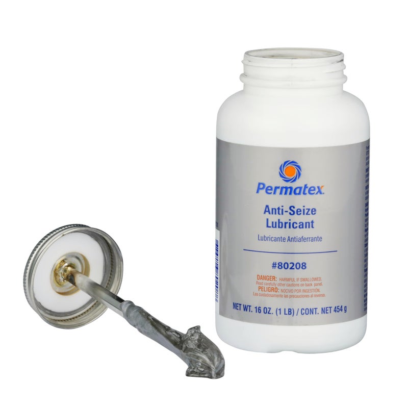 Permatex 80208 Anti-Seize Lubricant With Brush Top Bottle Prevents Galling, Corrosion, Seizing, Refined Blend Aluminum, Copper, And Graphite Lubricants For Spark Plugs 16 oz - Image 4