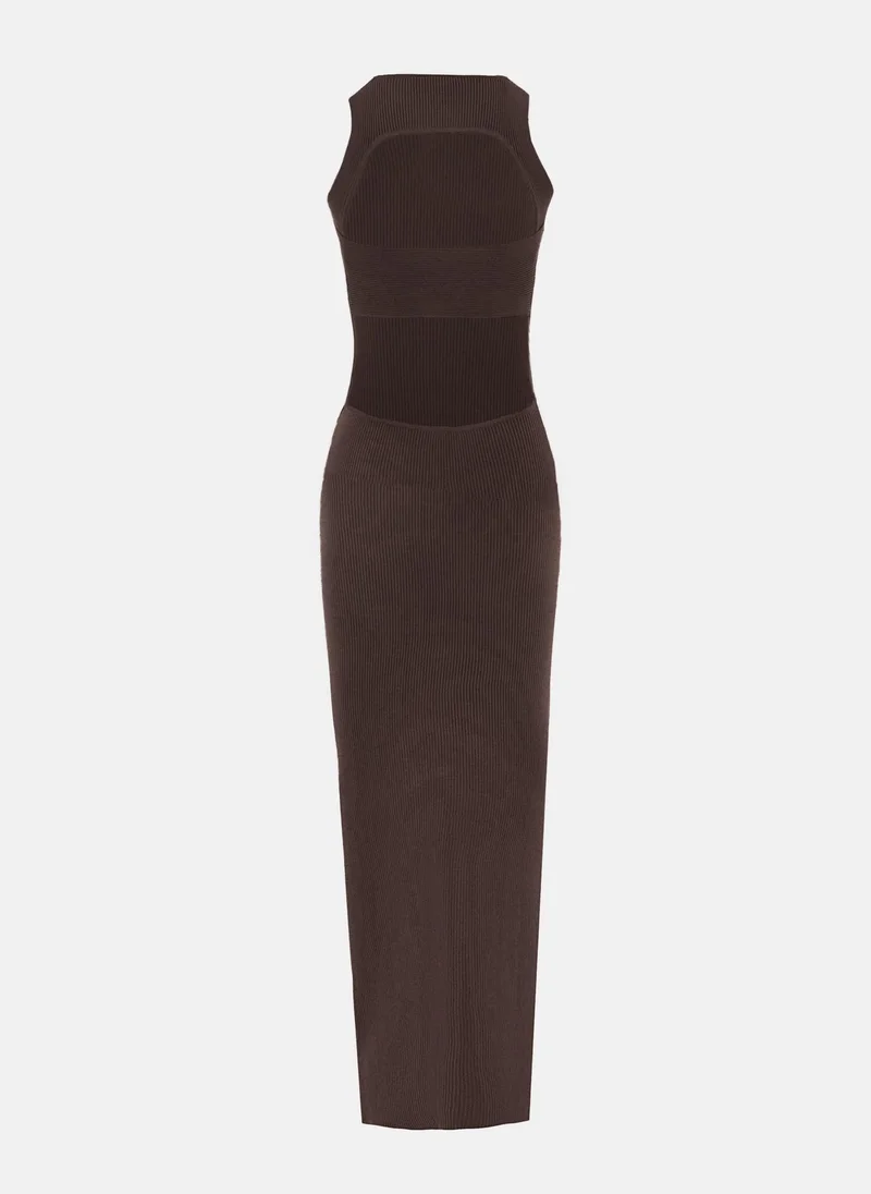 Lichi Knitted maxi dress with cut-outs at the back