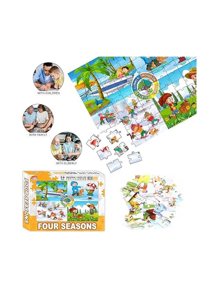 FOUR SEASONS PUZZLE,100-PIECE JIGSAW PUZZLE