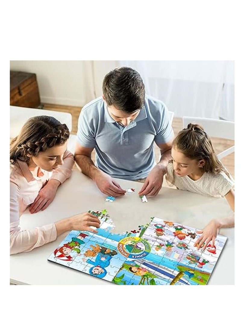 FOUR SEASONS PUZZLE,100-PIECE JIGSAW PUZZLE
