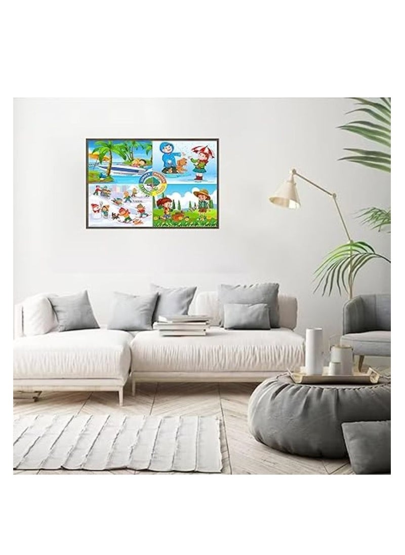 FOUR SEASONS PUZZLE,100-PIECE JIGSAW PUZZLE