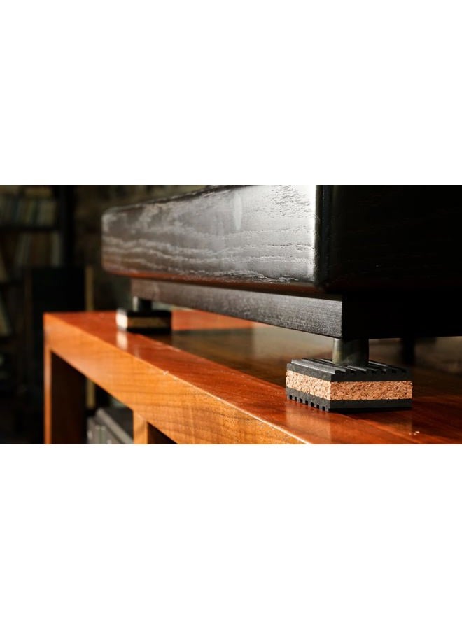Tuneful Cables Sound Isolation Pads. Cork Pads for Turntables to Reduce Vibration & Skipping (1" Pack of 4) - Image 5