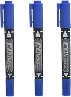 Gxin Gxin G-107A CD/DVD Twin Tip Permanent Marker Pen Blue Quick Dry Pack Of 3 Pcs For Writing CD/DVD - Multi Color 