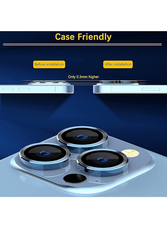 erorex Fntechpro Anti Scratch Hd Tempered Metal Glass Camera Screen Protector For Iphone 13 Pro Max 6.7In Iphone 13 Pro 6.1In Sierra Blue - Image 4