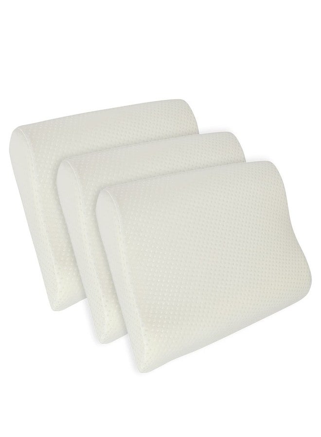 Sleepsia Cervical Contour Memory Foam Pillow, for Neck Pain Orthopedic Contour Pillow for Back Support (Pack of 3) - Image 1