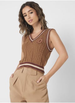 V-Neck Knitted Sweater