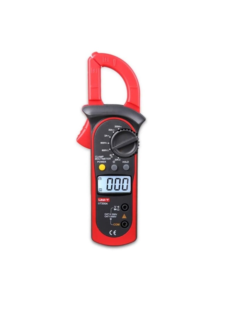 UNI-T - UNI-T UT200A LCD Digital Clamp Meter AC Current AC/DC Voltage Resistance Tester Backlight Ohm DMM DC AC Voltmeter AC Ammeter - Image 1