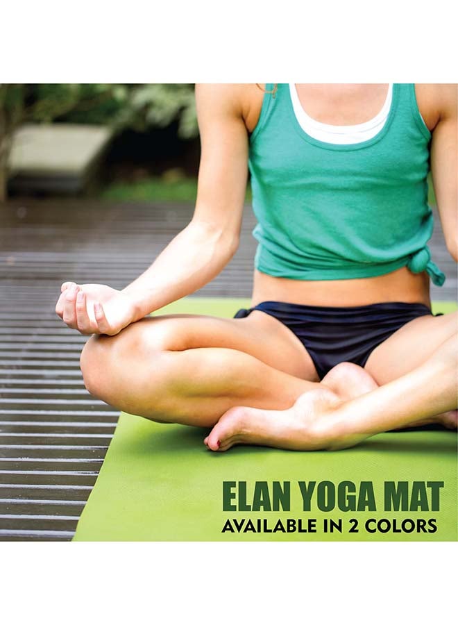 Elan Yoga Mat 4MM Anti Slippery Green – Non-Slip Exercise and Fitness Mat for Yoga, Pilates, Stretching and Home Workouts - Image 4