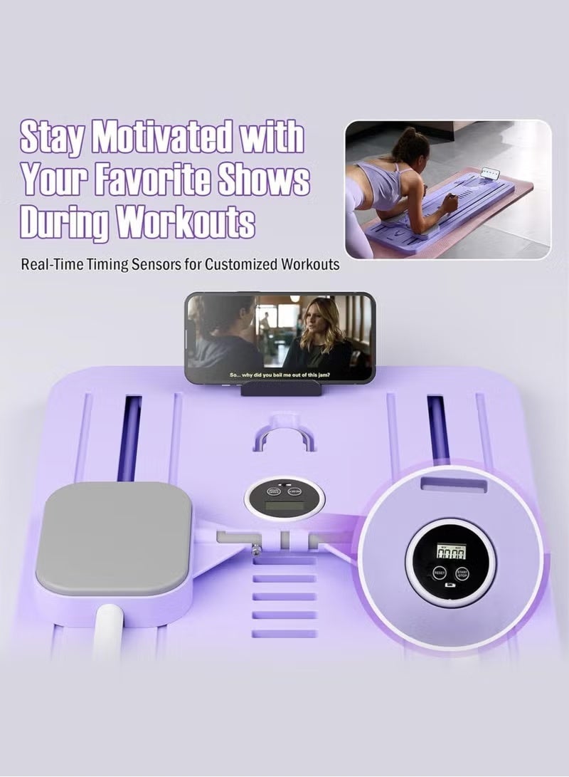 نورا لوح بيلاتيس، مجموعة جهاز إصلاح بيلاتيس 2025، جهاز إصلاح بيلاتيس 5 في 1 مع مؤقت، لوح إصلاح بيلاتيس قابل للطي متعدد الأغراض للمنزل، لوح بيلاتيس منزلق للمنزل للنساء والرجال - Image 5