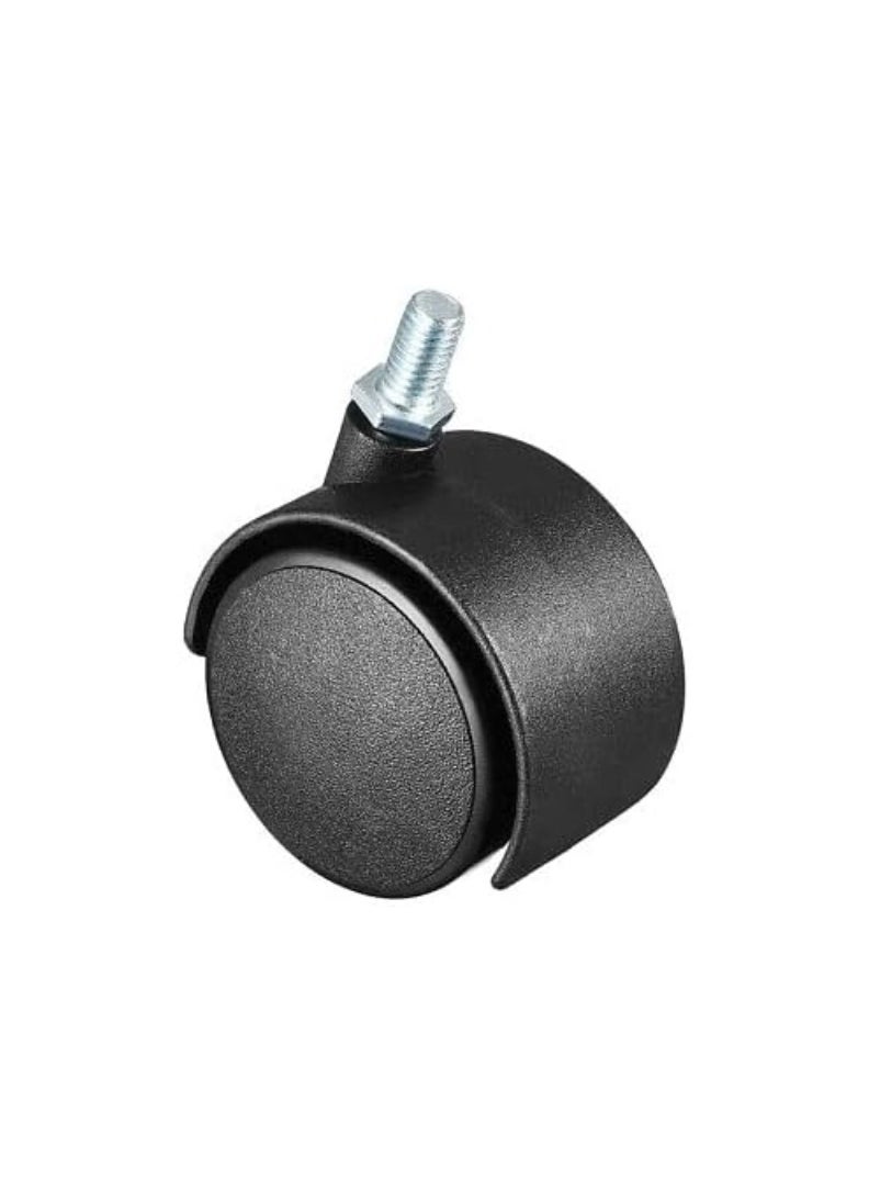 KNP - KNP Twin Caster Wheel with Thread (Without Brake, 10mm, 1.5 Inch) – Pack of 4 is a durable and smooth-rolling caster wheel set - Image 1