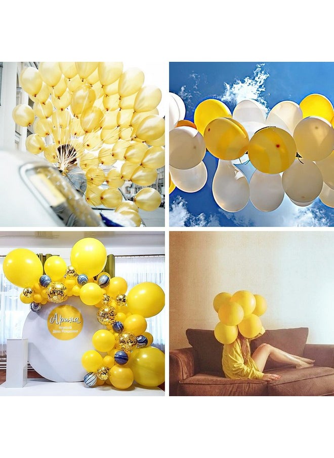 PartyWoo Yellow Balloons, 120 Pcs 5 Inch Matte Yellow Balloons, Yellow Latex Balloons For Balloon Garland Balloon Arch As Party Decorations, Birthday Decorations, Baby Shower Decorations, Yellow-Y55  - Image 4