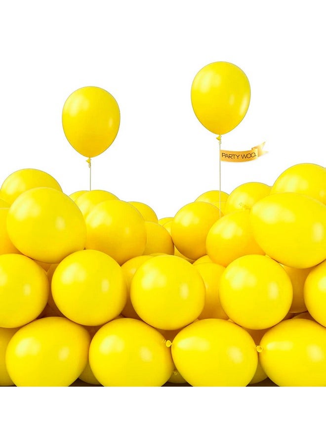 PartyWoo Yellow Balloons, 120 Pcs 5 Inch Matte Yellow Balloons, Yellow Latex Balloons For Balloon Garland Balloon Arch As Party Decorations, Birthday Decorations, Baby Shower Decorations, Yellow-Y55  - Image 1