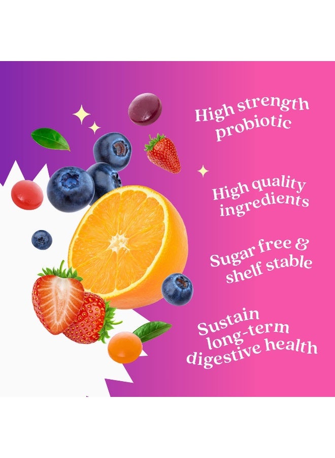 BeLive Probiotic Gummies Probiotics with 5 Billion CFUs for Digestive Health Men Women Kids for Immune Support Sugar Free Vegan 60 Ct Blueberry Strawberry Orange - Image 4