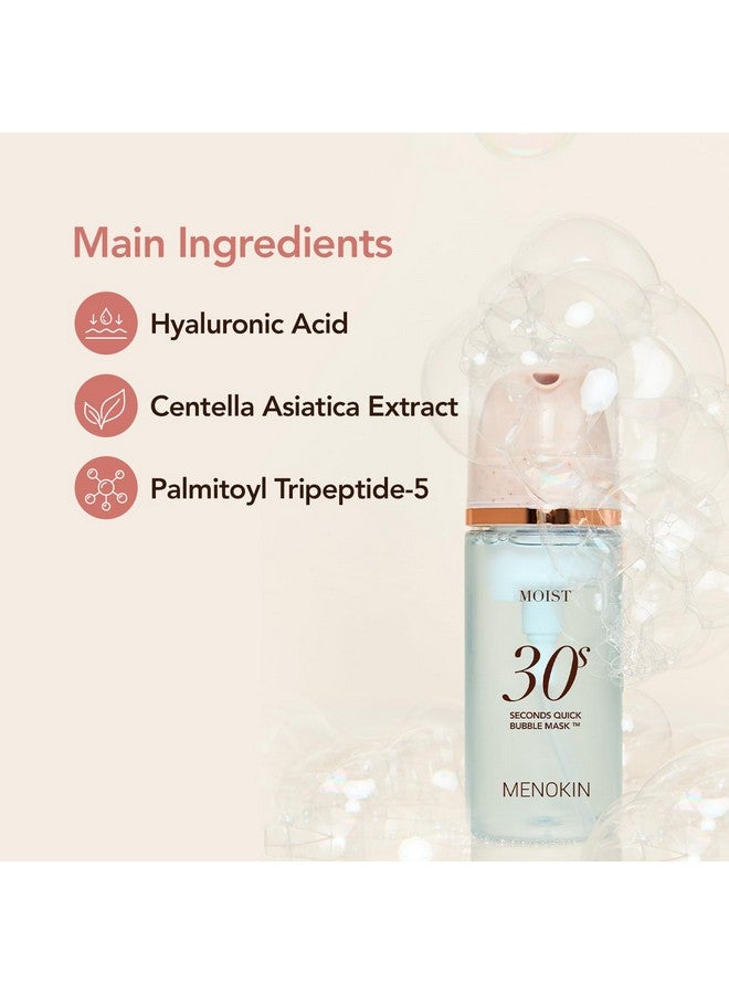 MENOKIN 30 Seconds Quick Bubble Mask(Moist) Hydrating Korean Facial Mask 8 Typeshyaluronic Acidmoisturizingeasyto Useglass Skin3.21 Fl.Oz - Image 4