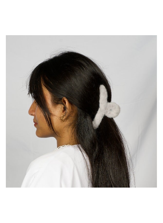 ZAAS Fuzzy Claw Hair Clips – Soft Grip, Pack of 3 - Image 3