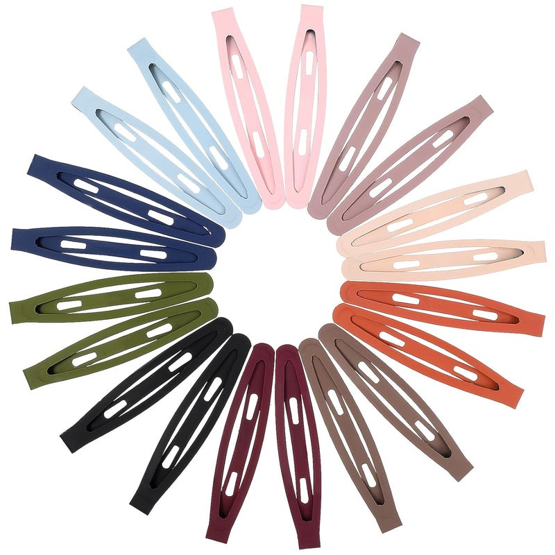 Hair Clips Little Barrettes 20 PCS Flat Thin Fine Snap Matte Hairclip Non Slip Curved Pins Metal Bangs Broches Styling Sectioning Wig Headpiece Retro Decoration Salon Hairstyle Hairdressing Headwear