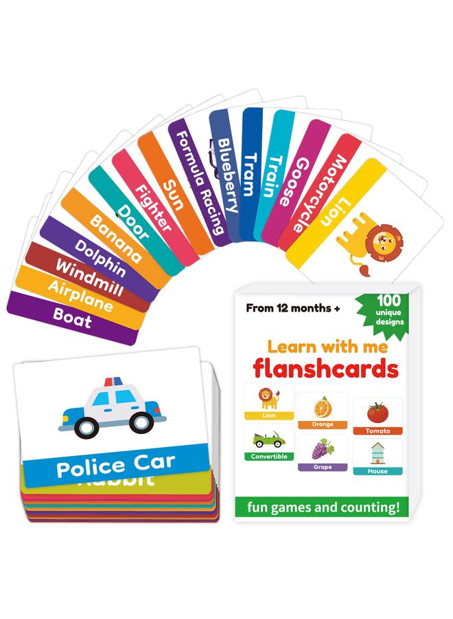 Bluejw Early Childhood Education Card 100 Children's Baby English Double-sided Flash Card Animal Fruit Enlightenment Education Cognition Card - Image 5