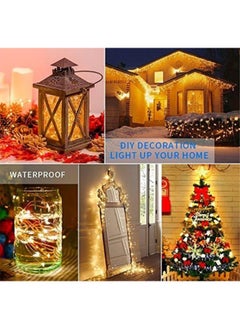 Generic Decute 99 Feet 300 LEDs Copper Wire String Lights Dimmable with Remote Control, Christmas Lights with UL Certified for Party Wedding Bedroom Christmas Tree, Warm White  - Image 3