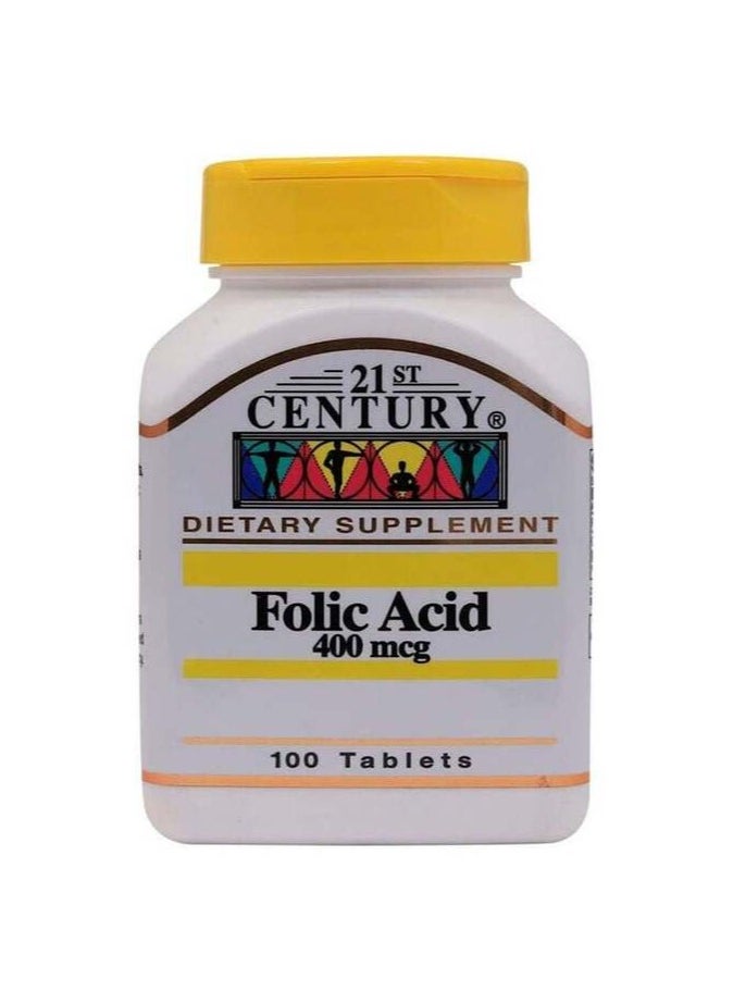 21st CENTURY Folic Acid 400mcg 100 Tablets  - Image 1
