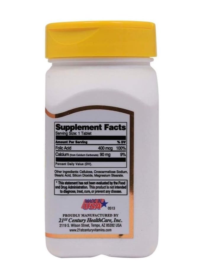 21st CENTURY Folic Acid 400mcg 100 Tablets  - Image 2