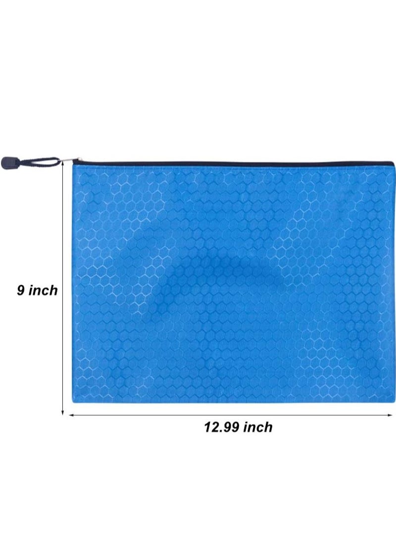 Beauenty 10pcs waterproof zipper file bags-a4 size oxford office filing documents storage folder, cosmetics offices supplies travel accessories pouch - Image 5