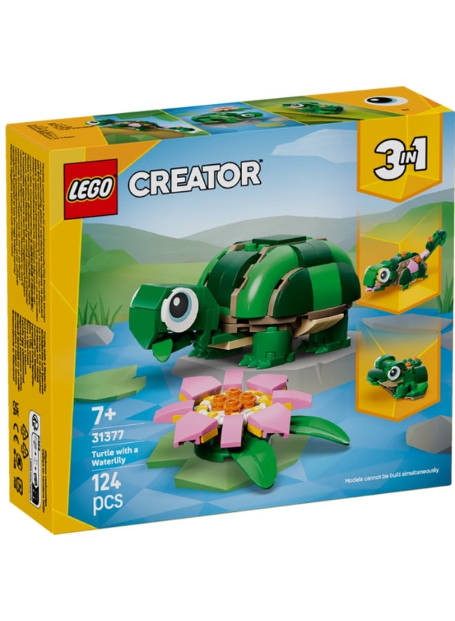 LEGO Creator 3in1 Turtle with a Water Lily Flower Building Set - Image 2