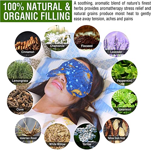 Nature's Approach Aromatherapy Lavender Eye Pillow with Satin Backing Herbal Pack, Celestial Red - Image 4