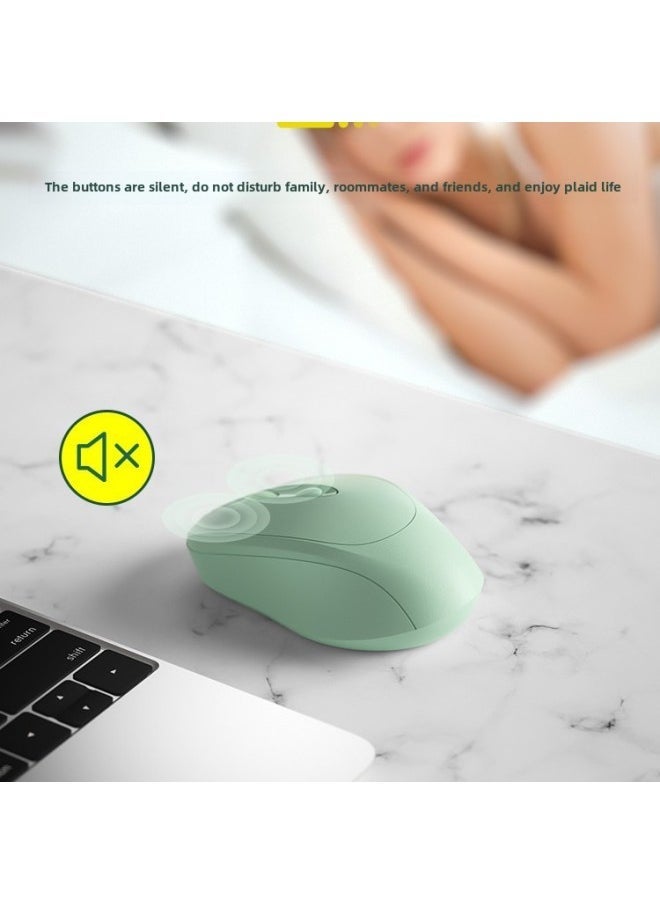 Generic - Universal Wireless Bluetooth Mouse For Lenovo Laptop Rechargeable Dual-Mode Mute Female Office Mouse-Specifications:[cool Black] 2.4g Wireless Version★Charging Mute-official Standard - Image 1