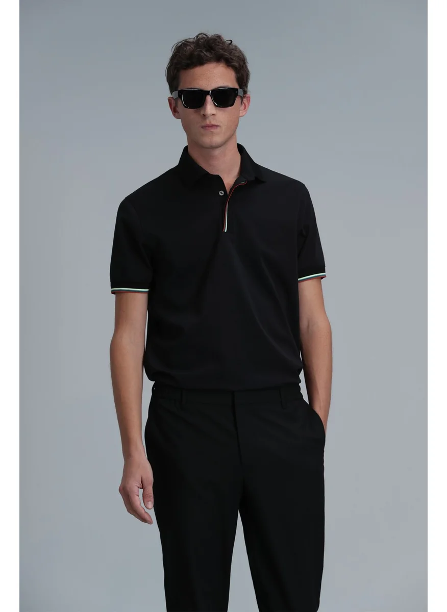 Lufian Warm Smart Men's Polo T-Shirt Black
