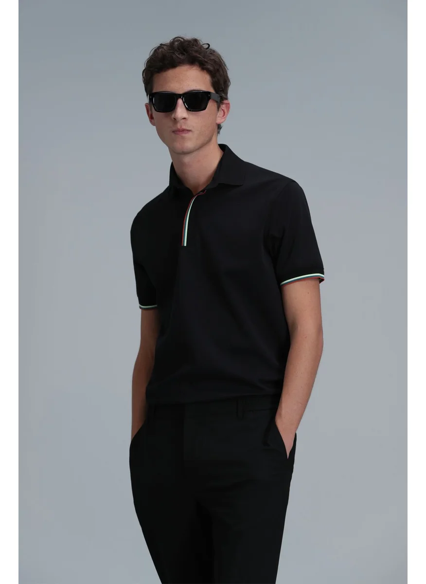 Lufian Warm Smart Men's Polo T-Shirt Black
