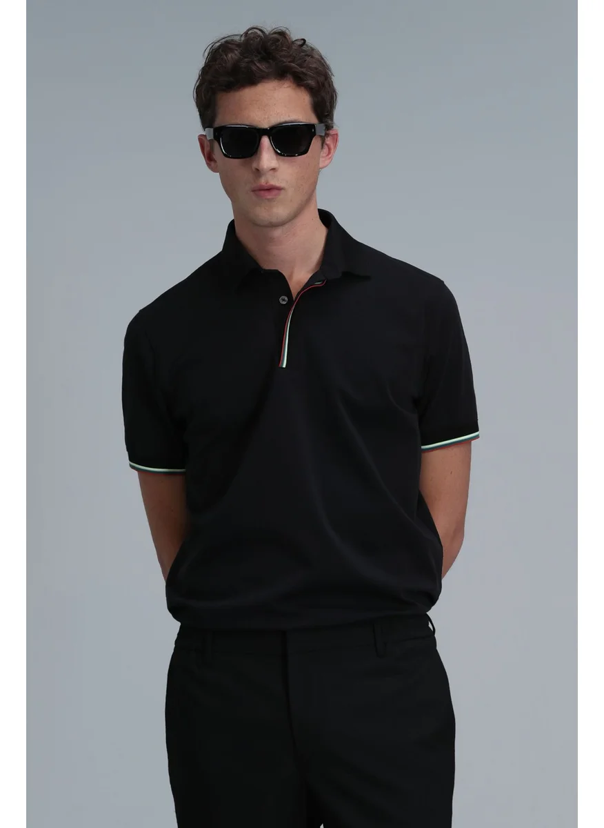 Lufian Warm Smart Men's Polo T-Shirt Black