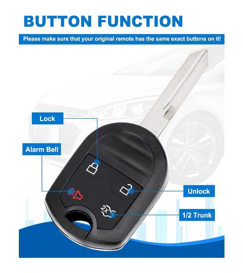 4 Button Keyless Entry Remote Control CWTWB1U793 Compatible With Explorer Mustang Edge Escape Expedition Flex Taurus Fusion Focus Mercury Lincoln - Image 3