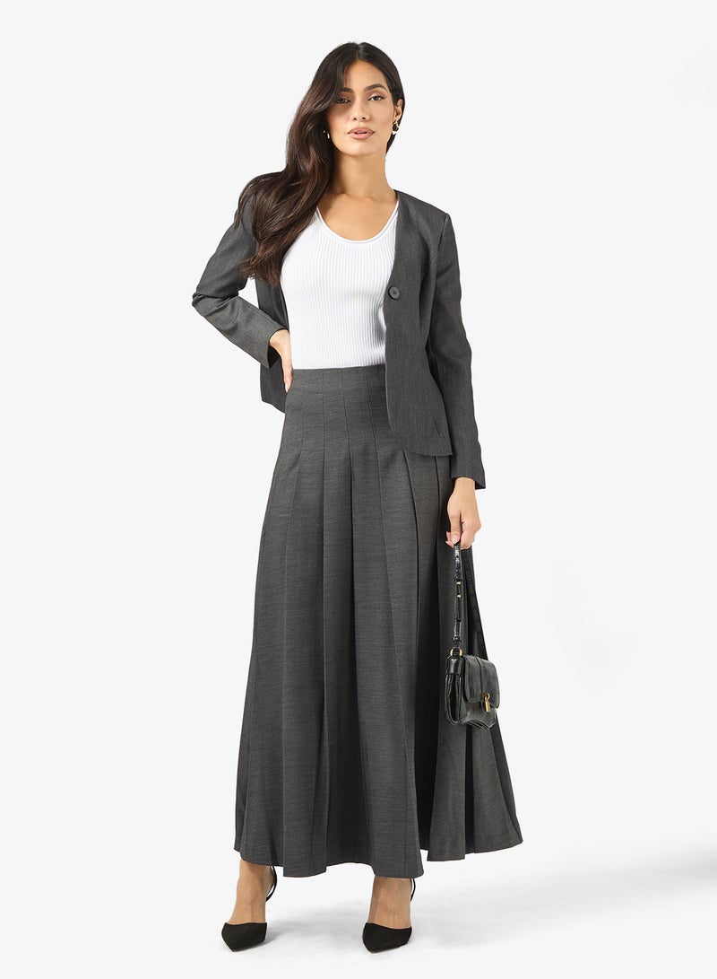VERO MODA NEOMI High Waist LONG PLEATED SKIRT - Image 2