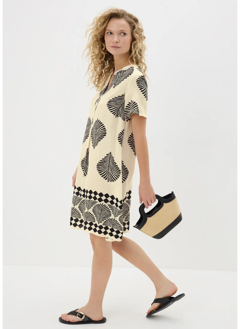 Matalan Black Monochrome Shell Tunic Beach Dress