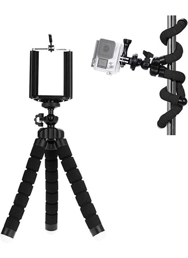 Generic Phone Tripod Stand Foam Protection Flexible Metal Phone Tripod 360 Degree Rotatable Extendable Tripod Stand  - Image 1