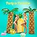 kozee Tropical Palm Coconut Trees Balloons 12 Foil Green 10 Latex Brown Deep Brown Magic Balloons Suitable for Hawaii Luau Party Birthday Baby Shower - Image 4