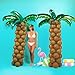 kozee Tropical Palm Coconut Trees Balloons 12 Foil Green 10 Latex Brown Deep Brown Magic Balloons Suitable for Hawaii Luau Party Birthday Baby Shower - Image 2