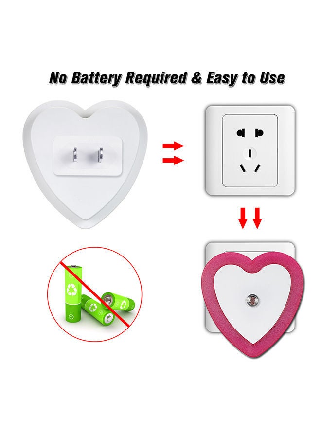 NIBEMINENT Heart-shaped Bedroom Lamp Red 0.038kg - Image 4