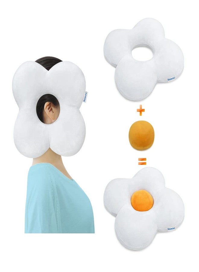 POWYS Ear Piercing Pillow for Side Sleepers Donut Pillow with Ear Hole, CNH, Relief Pain Ear Inflammation and Pressure Sores Guard Protector Earplugs Support Pillow for Sleeping - Image 1