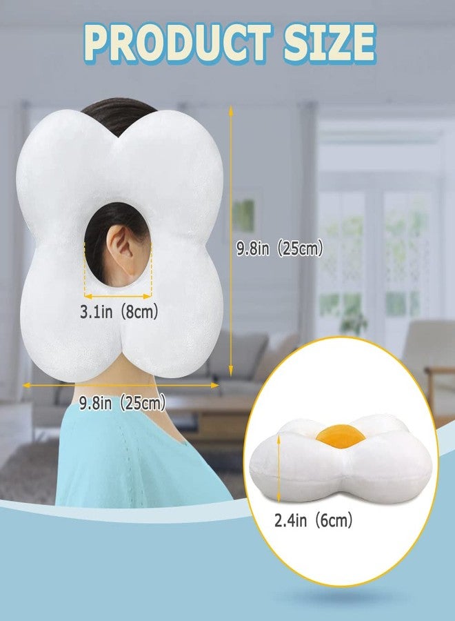 POWYS Ear Piercing Pillow for Side Sleepers Donut Pillow with Ear Hole, CNH, Relief Pain Ear Inflammation and Pressure Sores Guard Protector Earplugs Support Pillow for Sleeping - Image 3
