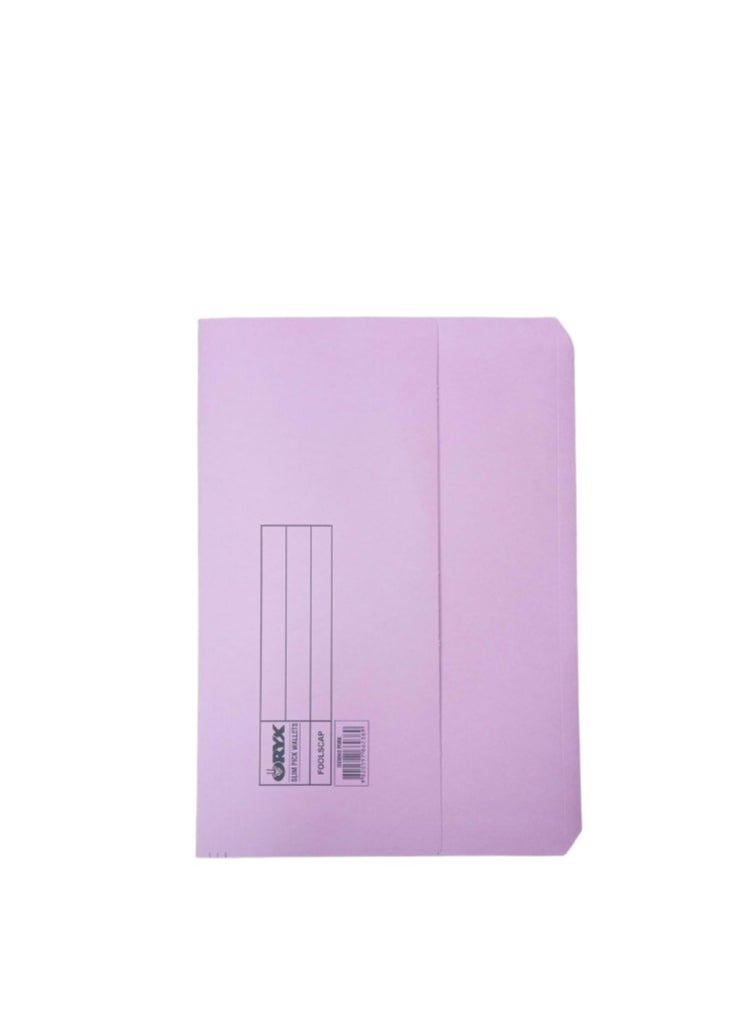 ORYX 10 Pcs A4 Kraft Document Wallets with Half Flap Brown Cardboard 