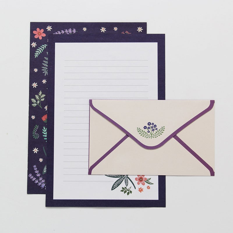 6 Sets of Letter Papers Simple Colorful Beautiful Flower Printing Letter Papers - Image 3