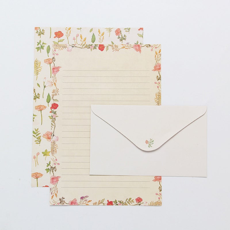 6 Sets of Letter Papers Simple Colorful Beautiful Flower Printing Letter Papers - Image 5