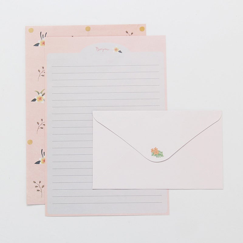 6 Sets of Letter Papers Simple Colorful Beautiful Flower Printing Letter Papers - Image 2