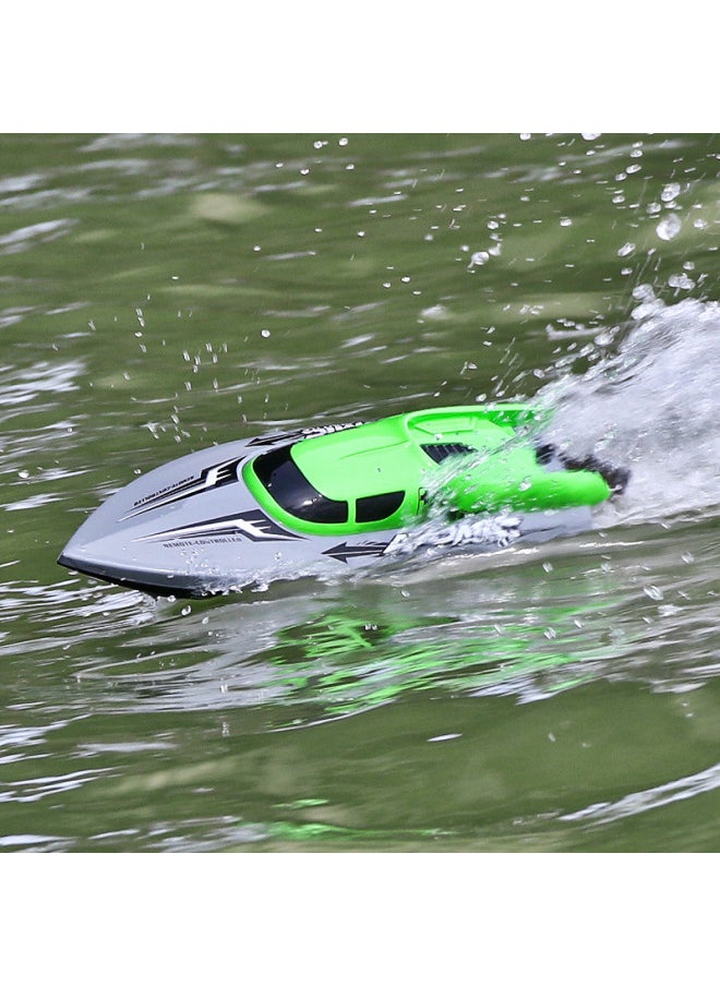Generic 601 Wireless 2.4g Remote Control Boat Electric Simulation Remote Control Speedboat Long Battery Life Charging Boy Water Remote Control Toy-Specifications:2.4g Green  - Image 2