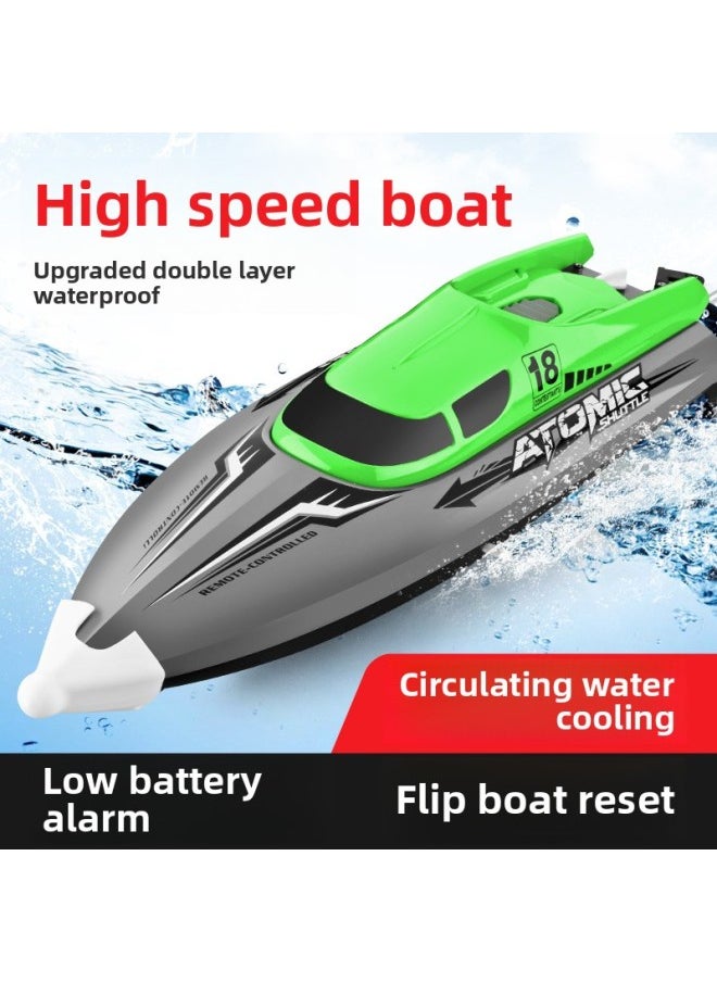 Generic 601 Wireless 2.4g Remote Control Boat Electric Simulation Remote Control Speedboat Long Battery Life Charging Boy Water Remote Control Toy-Specifications:2.4g Green  - Image 3