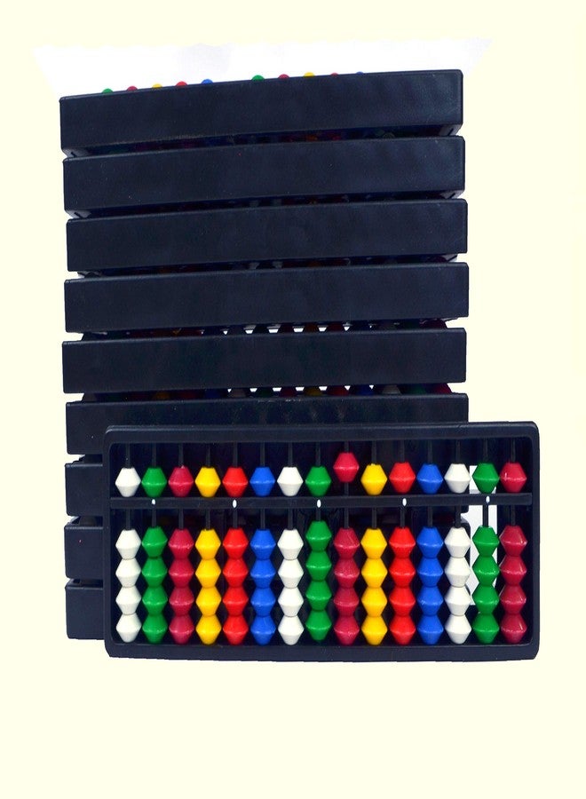 Spillbox Abacus Math Learning Kit for Kids 15 Rod Multicolor White Beads(Pack of 10) - Image 1